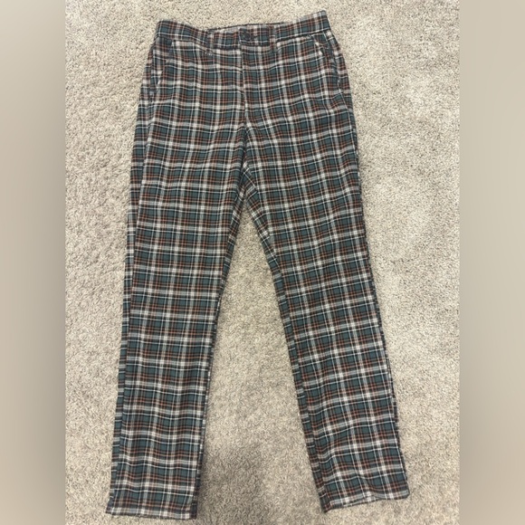 American Eagle Outfitters Plaid Skinny Pants - Black, White, Red - Picture 1 of 8